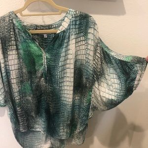 Jennifer Lopez 3/4 Sleeve Batwing Top / Blouse